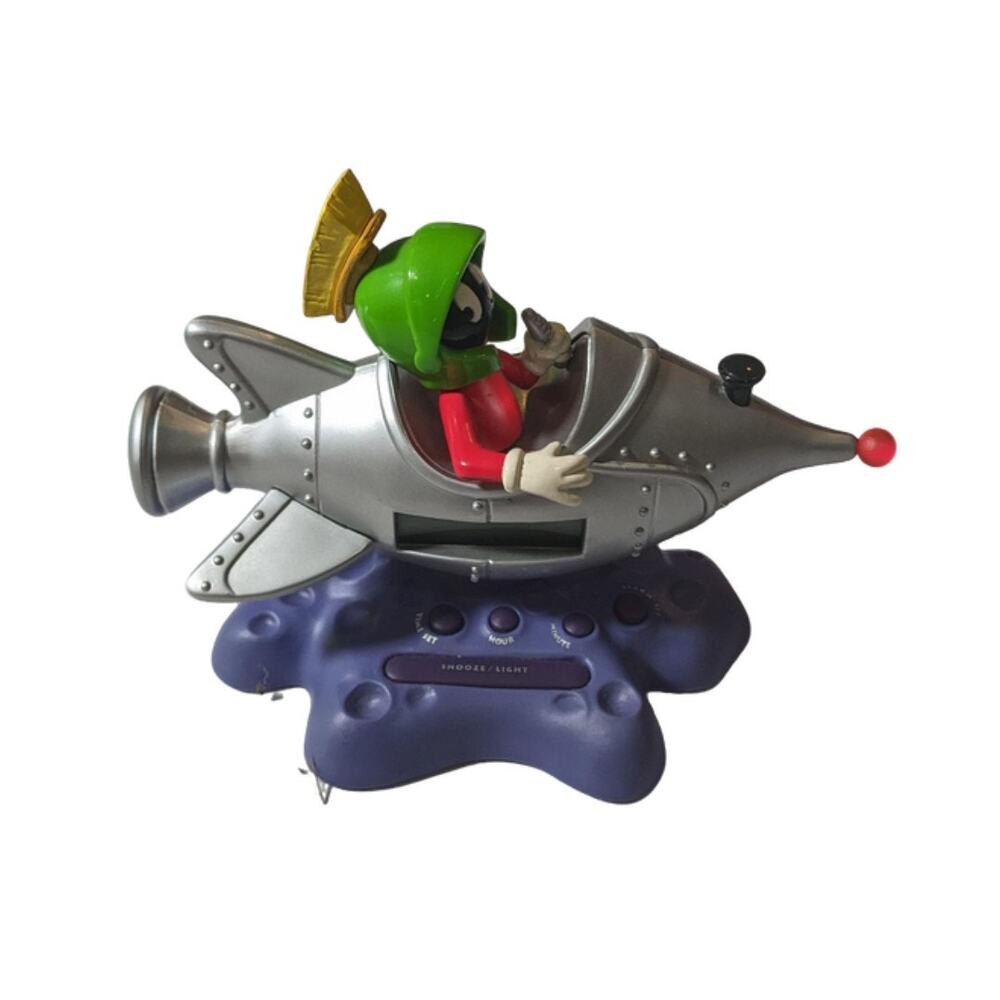 Vintage 1998 Marvin the Martian Westclox alarm clock space Jam Warner Brothers